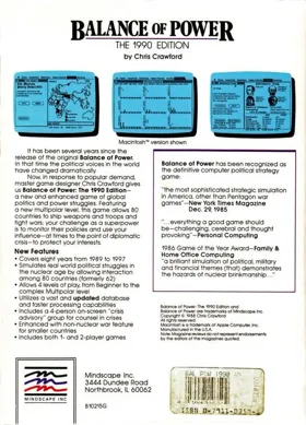 Balance of Power - The 1990 Edition box cover back